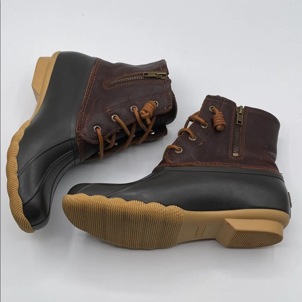 Sperry Women’s Waterproof Duck Boots Size 8 Dark Brown - Picture 7 of 16